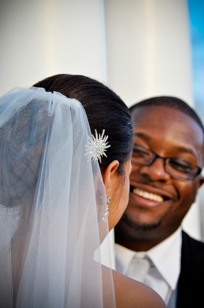 Wedding veil portrait